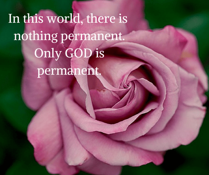 In this world, there is nothing